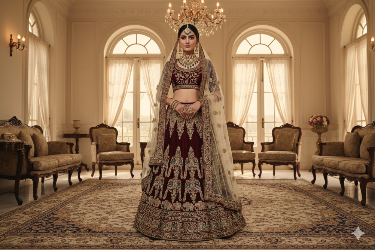 BRIDAL GHAGRA ODHNI