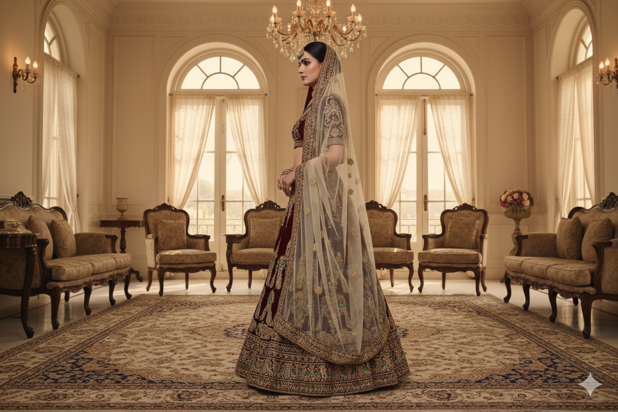BRIDAL GHAGRA ODHNI