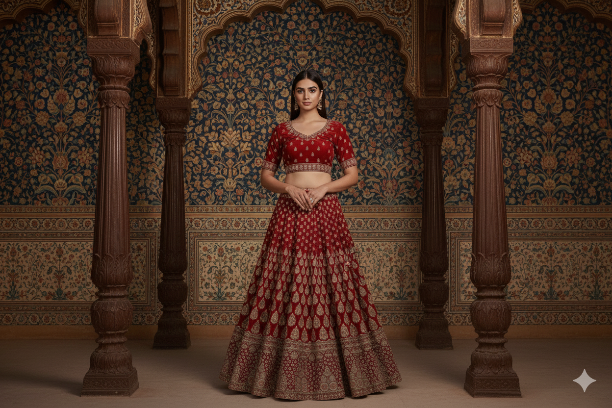 BRIDAL GHAGRA ODHNI
