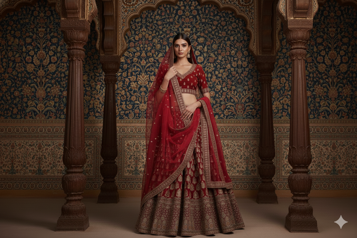 BRIDAL GHAGRA ODHNI