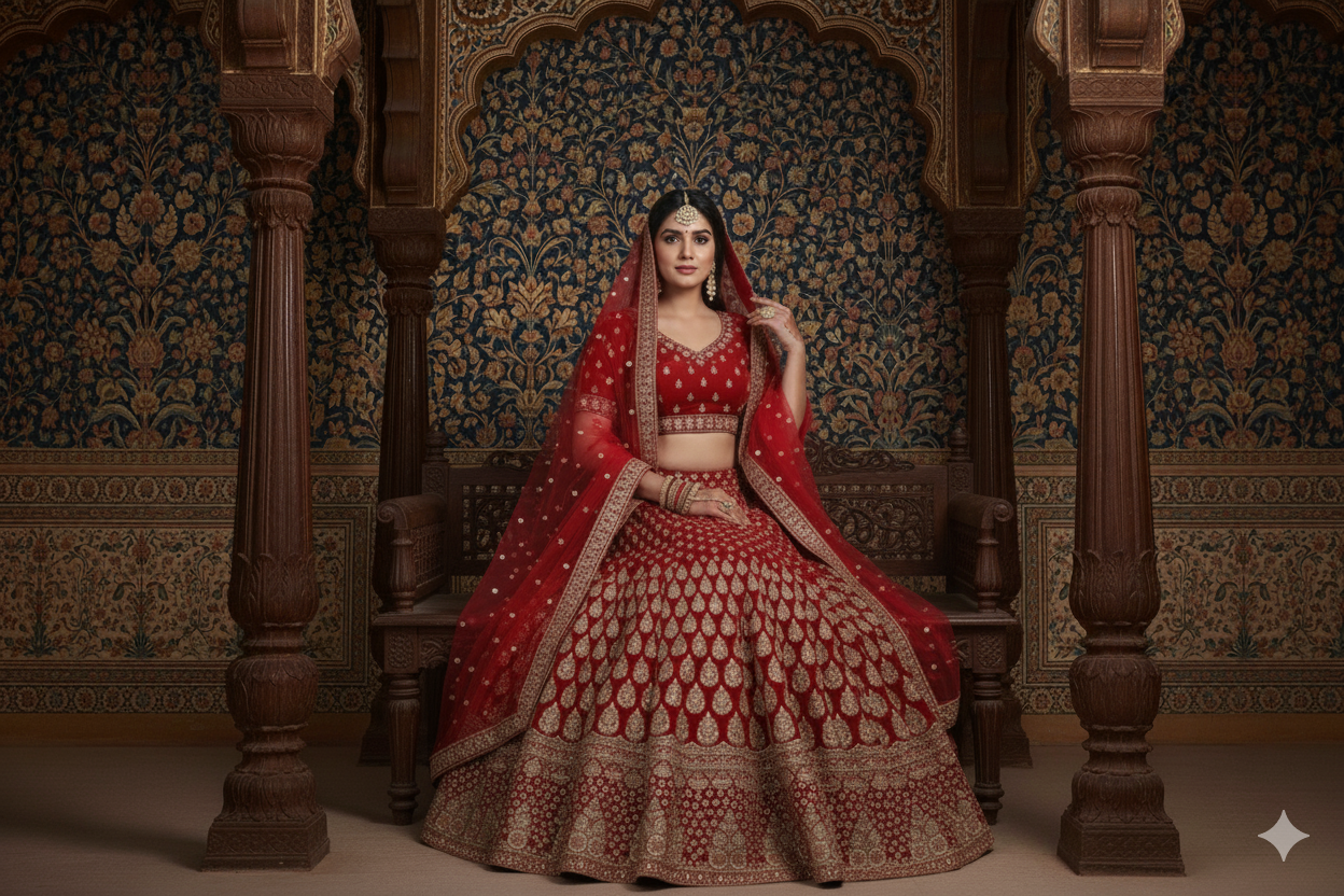 BRIDAL GHAGRA ODHNI