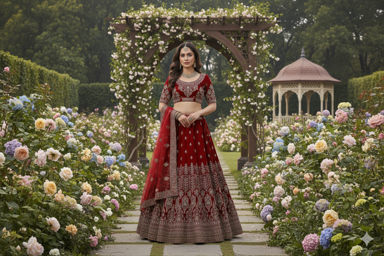 BRIDAL GHAGRA ODHNI