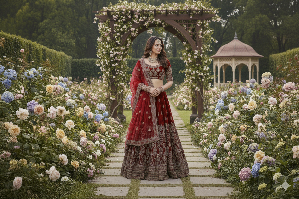 BRIDAL GHAGRA ODHNI