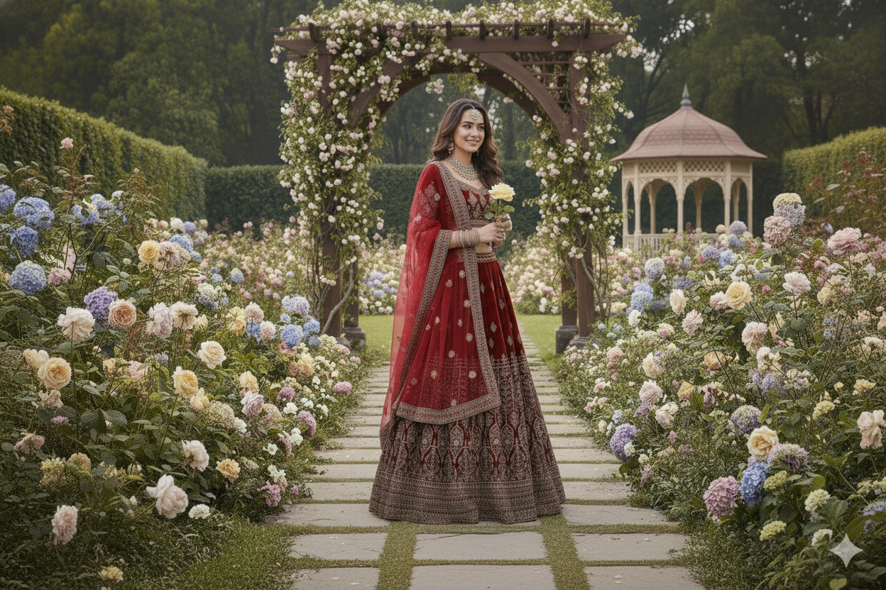 BRIDAL GHAGRA ODHNI