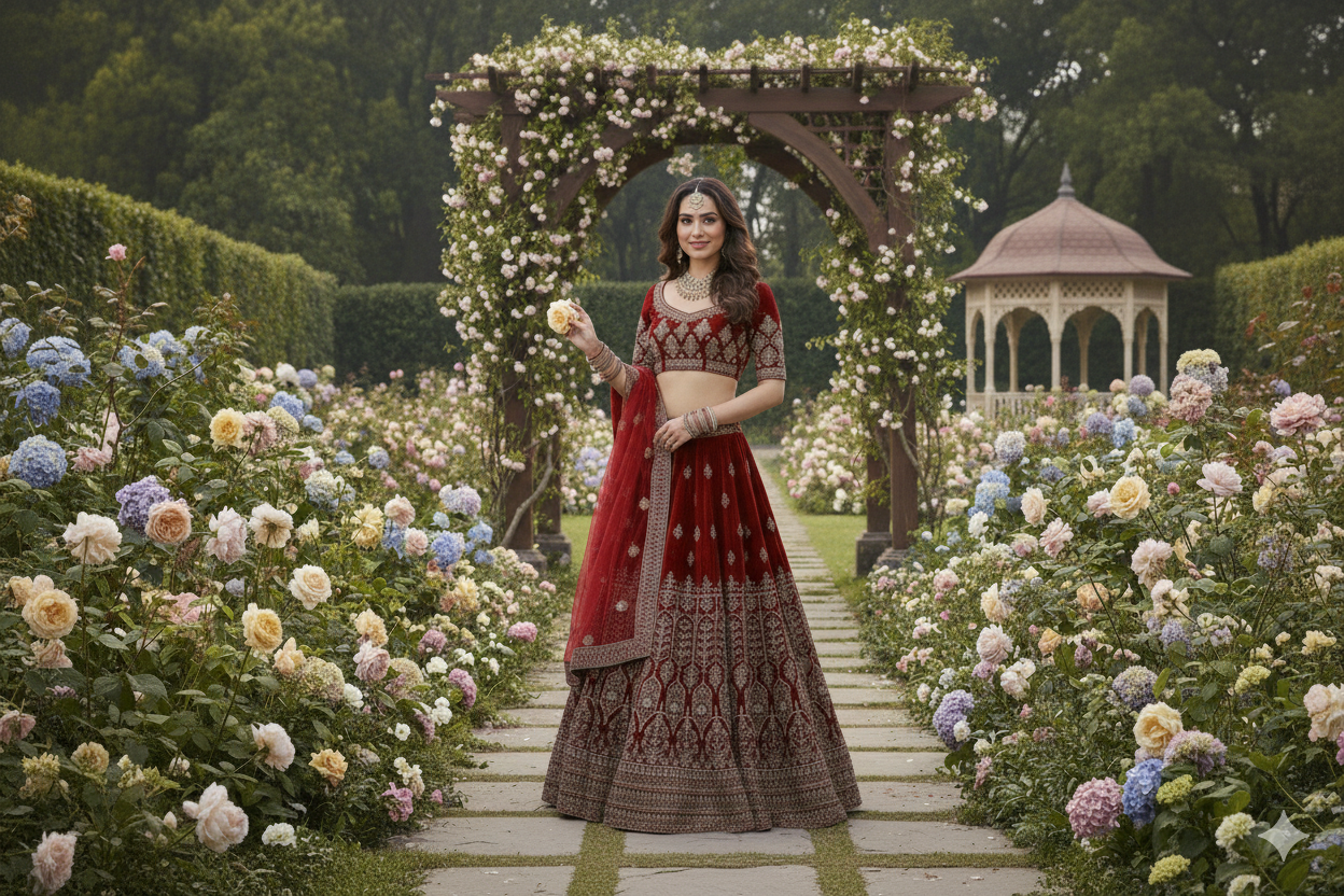 BRIDAL GHAGRA ODHNI