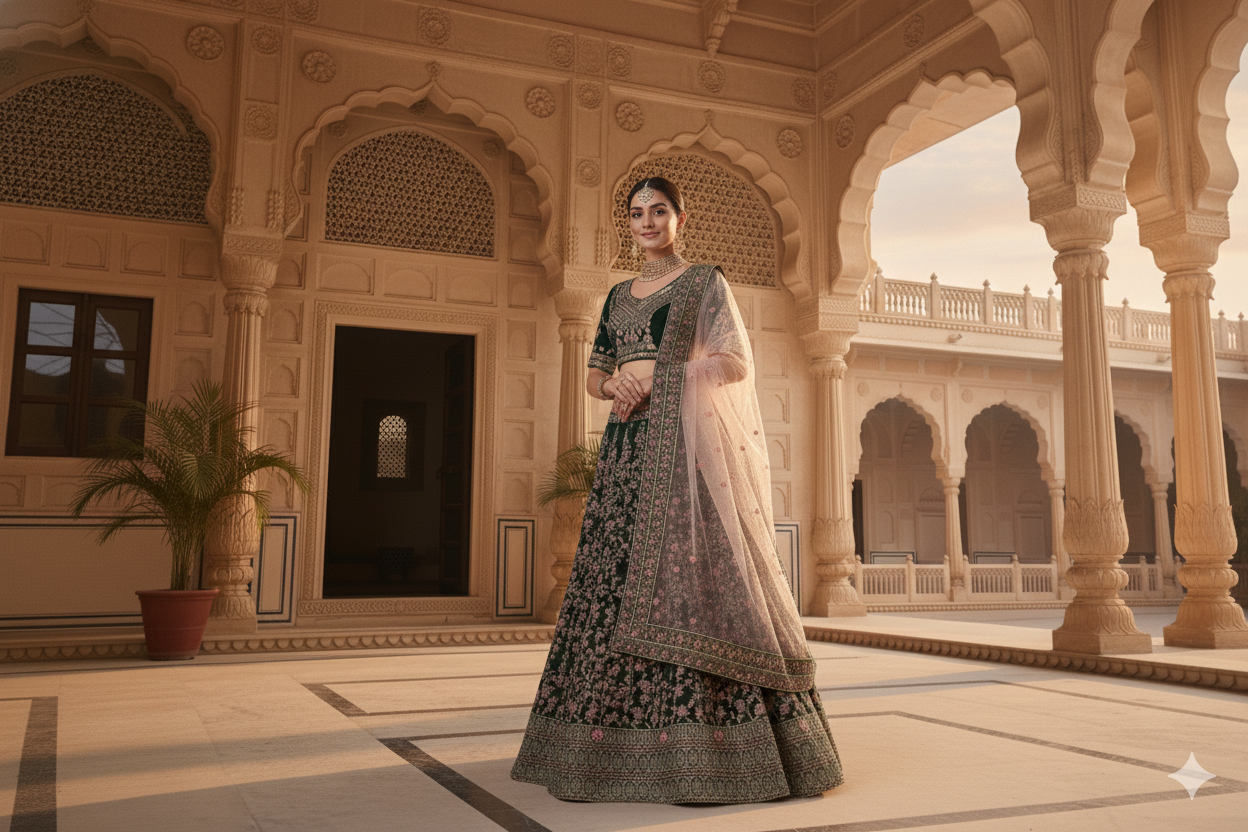 BRIDAL GHAGRA ODHNI