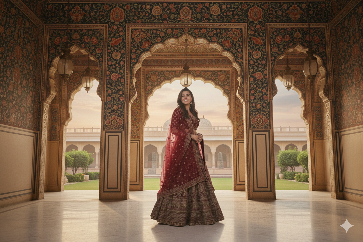 BRIDAL GHAGRA ODHNI