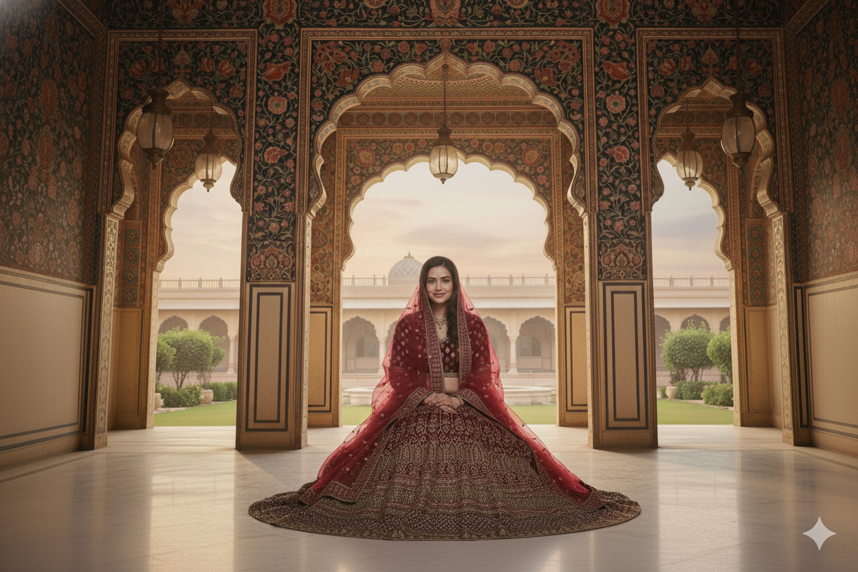 BRIDAL GHAGRA ODHNI