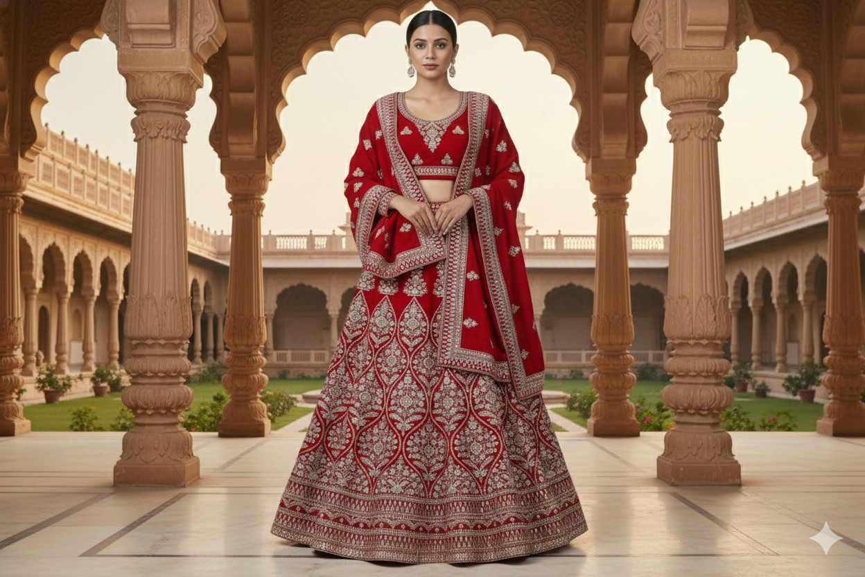 BRIDAL GHAGRA ODHNI