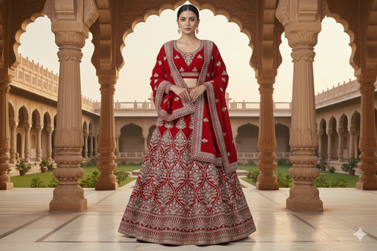 BRIDAL GHAGRA ODHNI