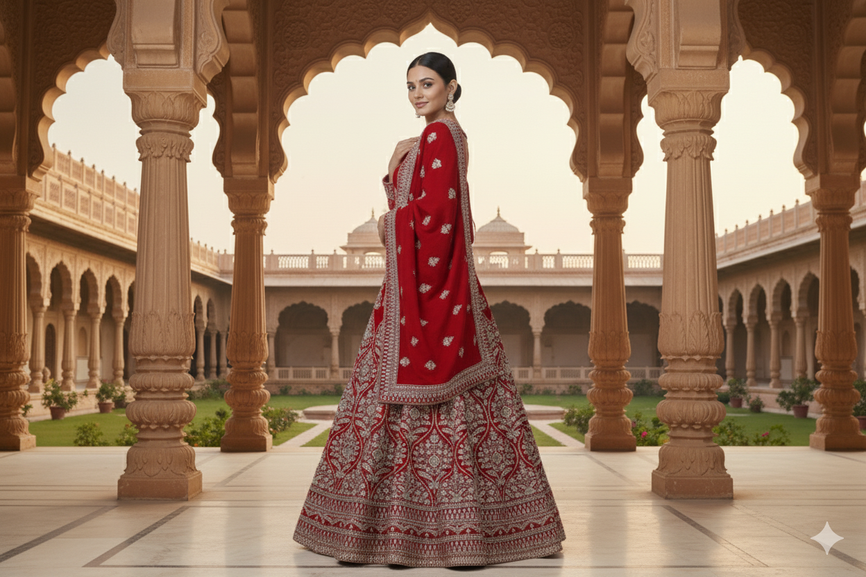 BRIDAL GHAGRA ODHNI
