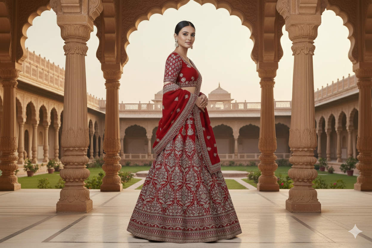BRIDAL GHAGRA ODHNI