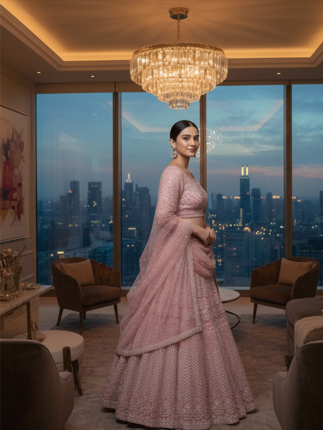 BRIDAL GHAGRA ODHNI