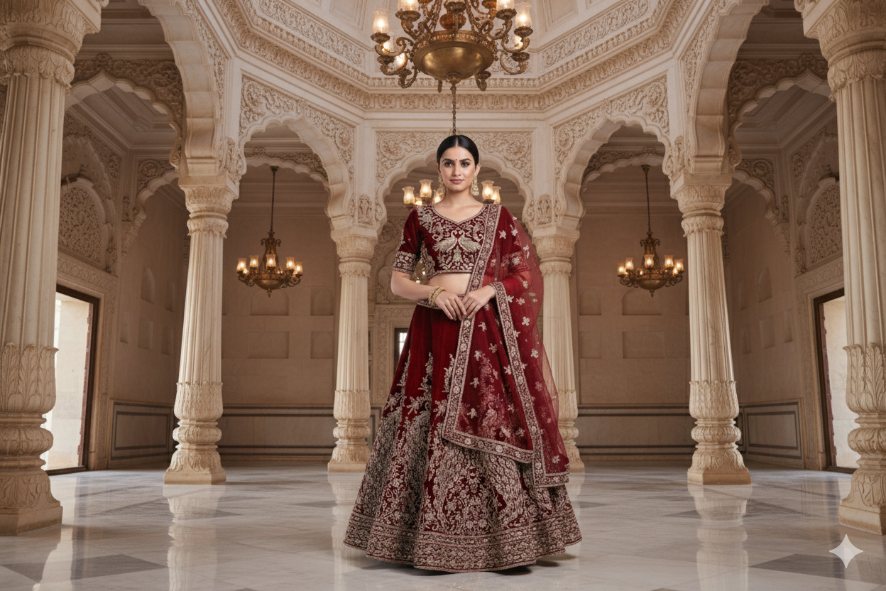 BRIDAL GHAGRA ODHNI