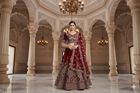 BRIDAL GHAGRA ODHNI