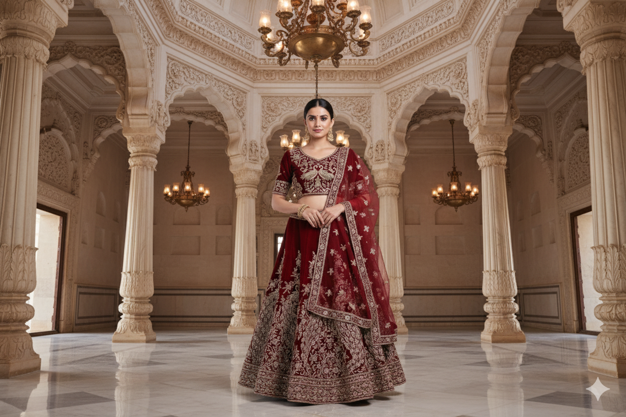 BRIDAL GHAGRA ODHNI