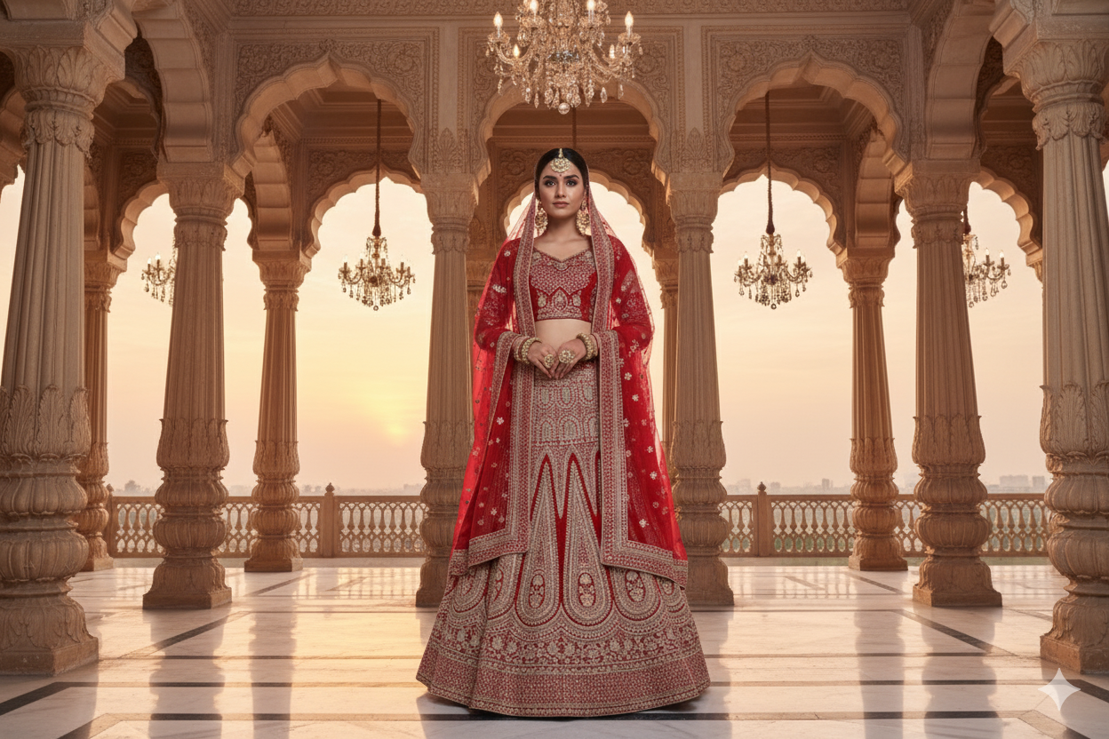 BRIDAL GHAGRA ODHNI
