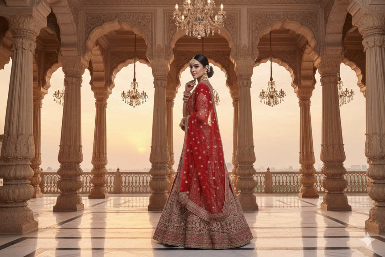 BRIDAL GHAGRA ODHNI
