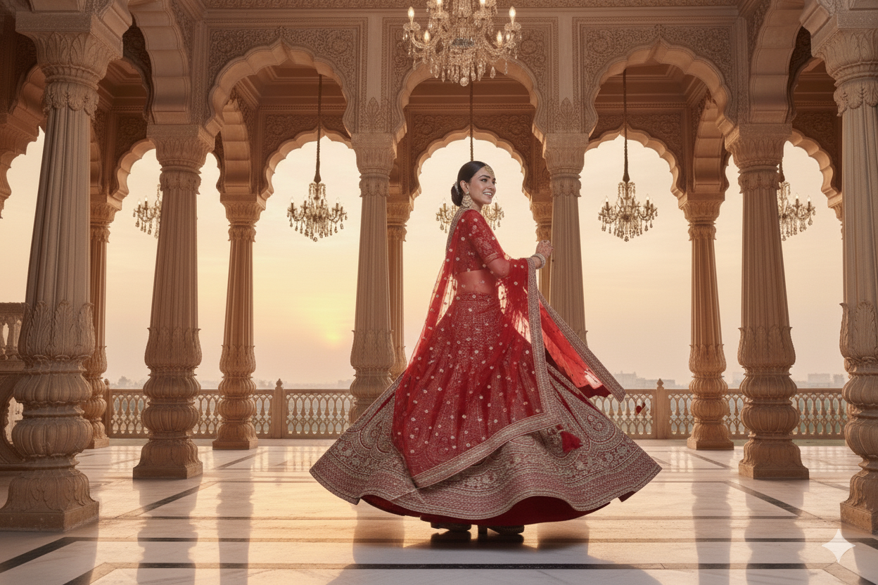 BRIDAL GHAGRA ODHNI