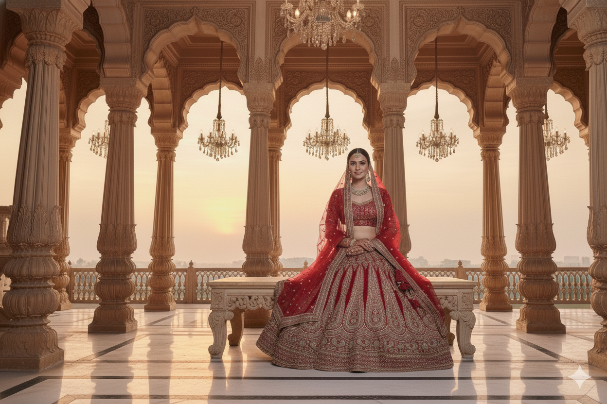 BRIDAL GHAGRA ODHNI