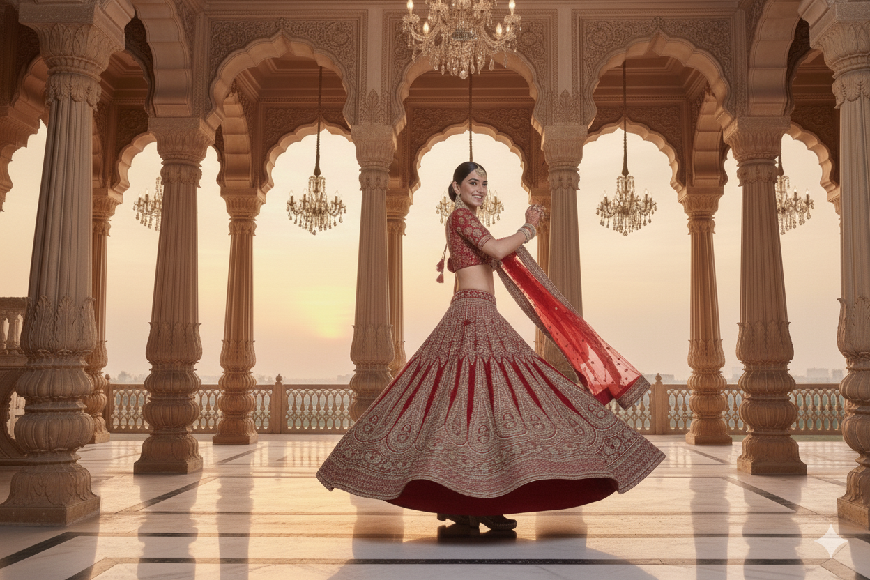BRIDAL GHAGRA ODHNI