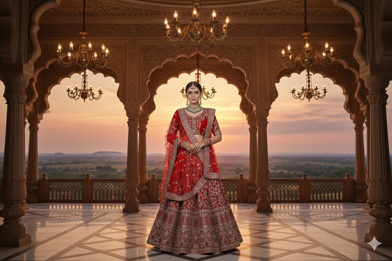 BRIDAL GHAGRA ODHNI