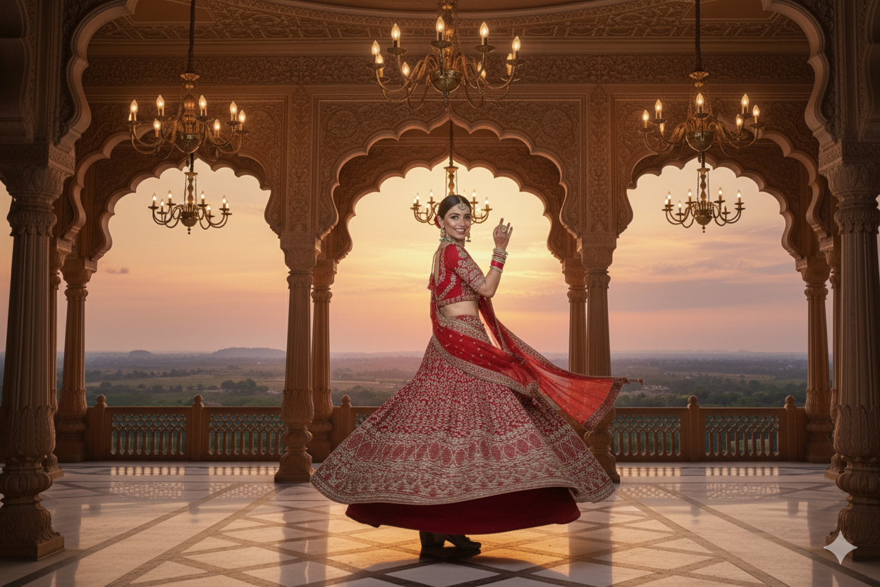 BRIDAL GHAGRA ODHNI