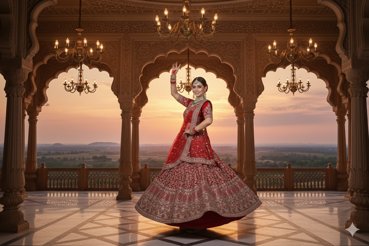 BRIDAL GHAGRA ODHNI