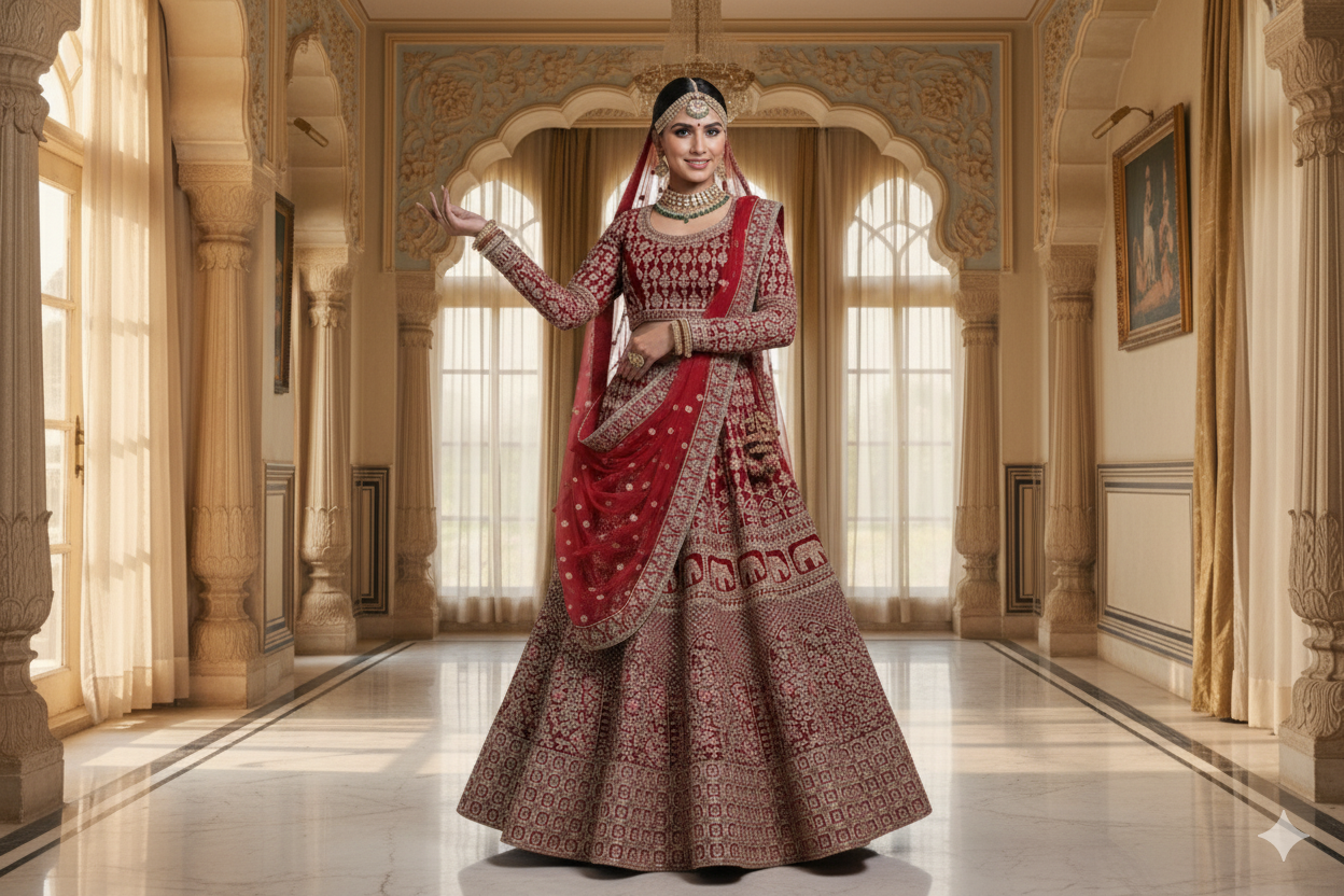 BRIDAL GHAGRA ODHNI