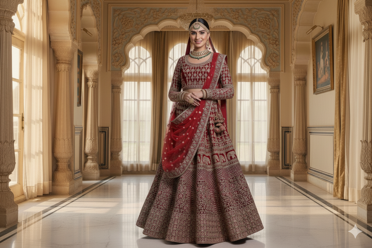 BRIDAL GHAGRA ODHNI
