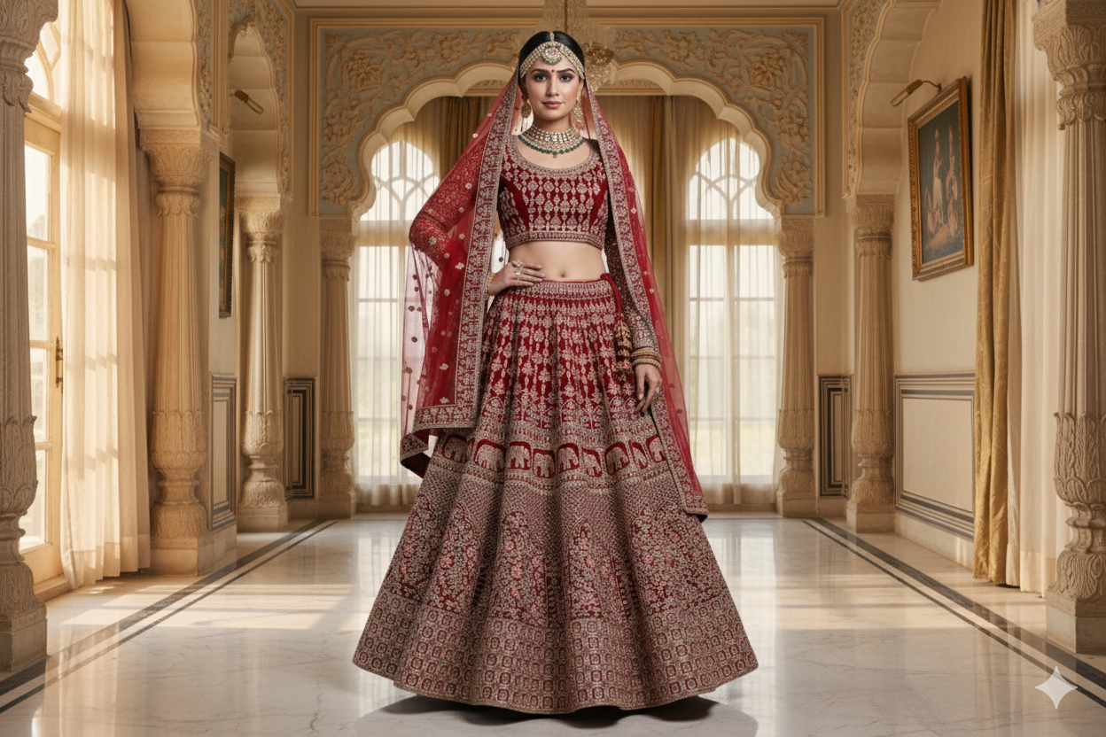 BRIDAL GHAGRA ODHNI