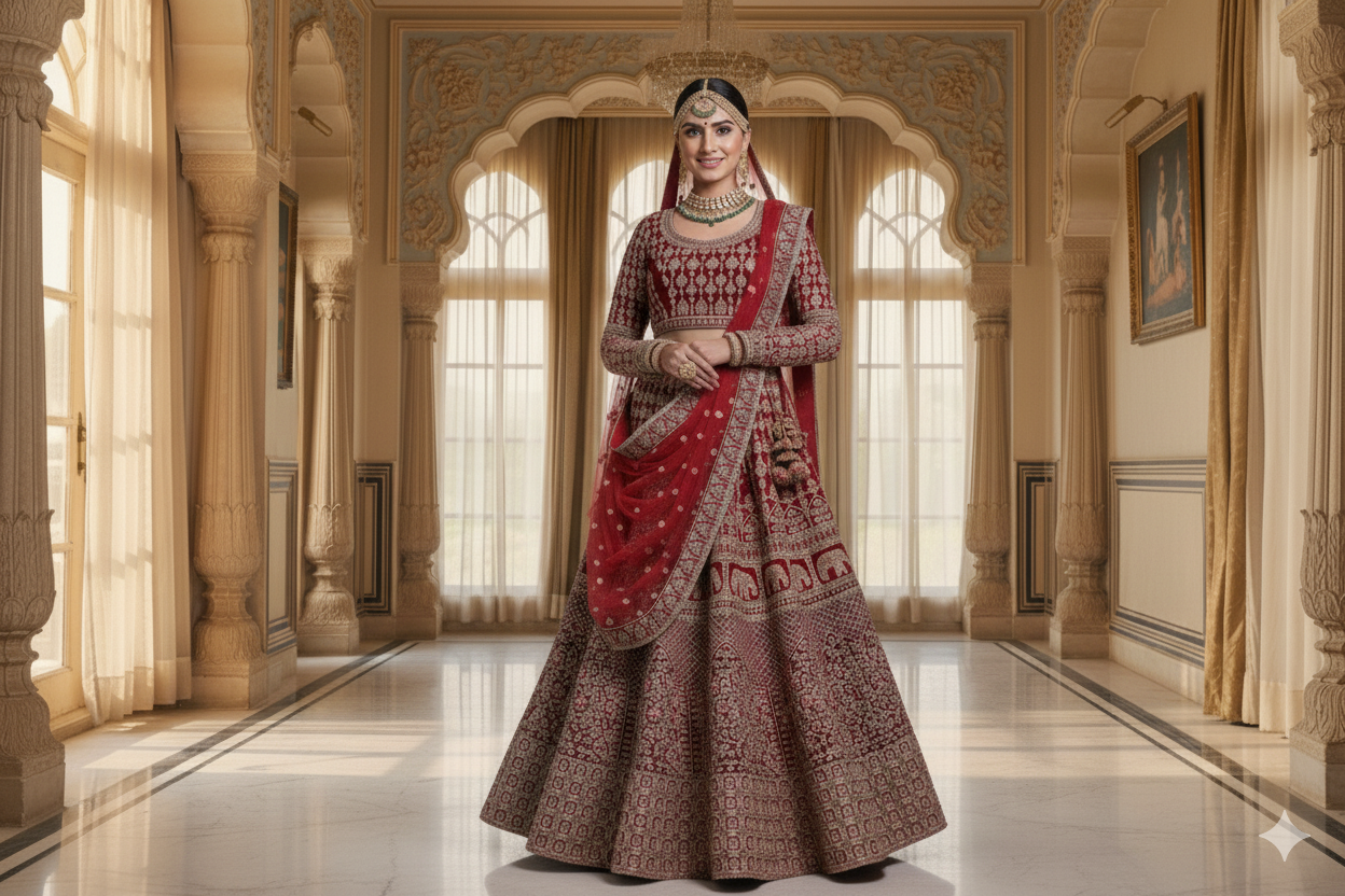 BRIDAL GHAGRA ODHNI