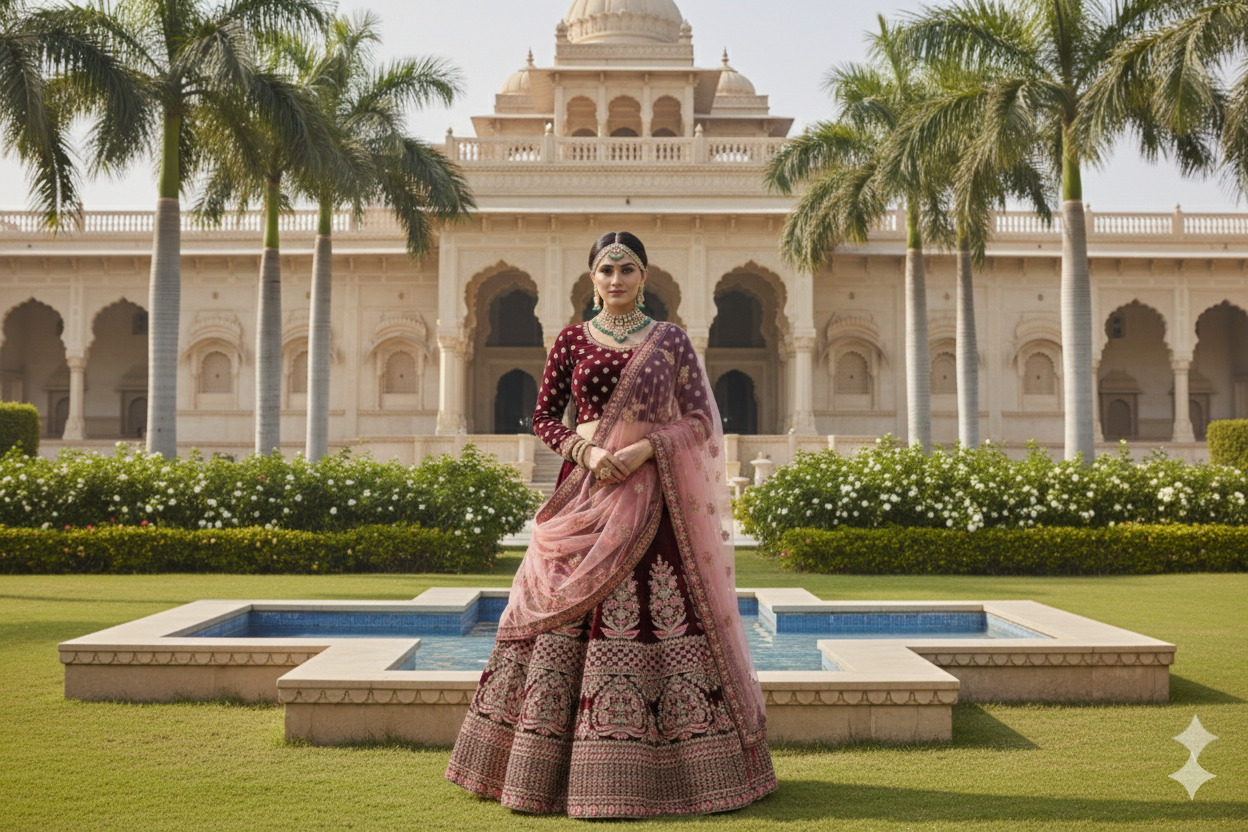 BRIDAL GHAGRA ODHNI