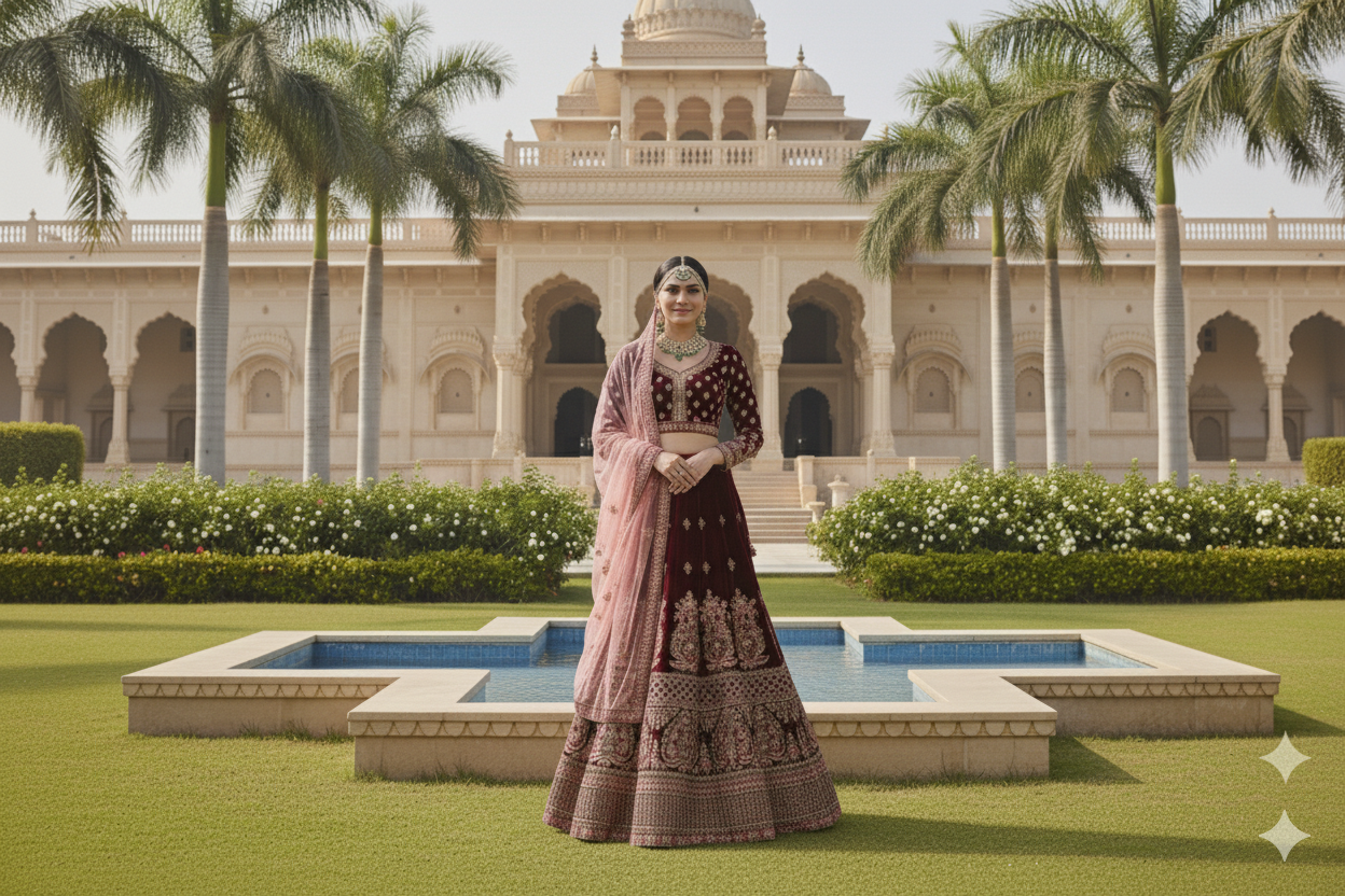 BRIDAL GHAGRA ODHNI