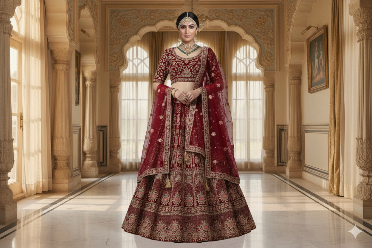 BRIDAL GHAGRA ODHNI