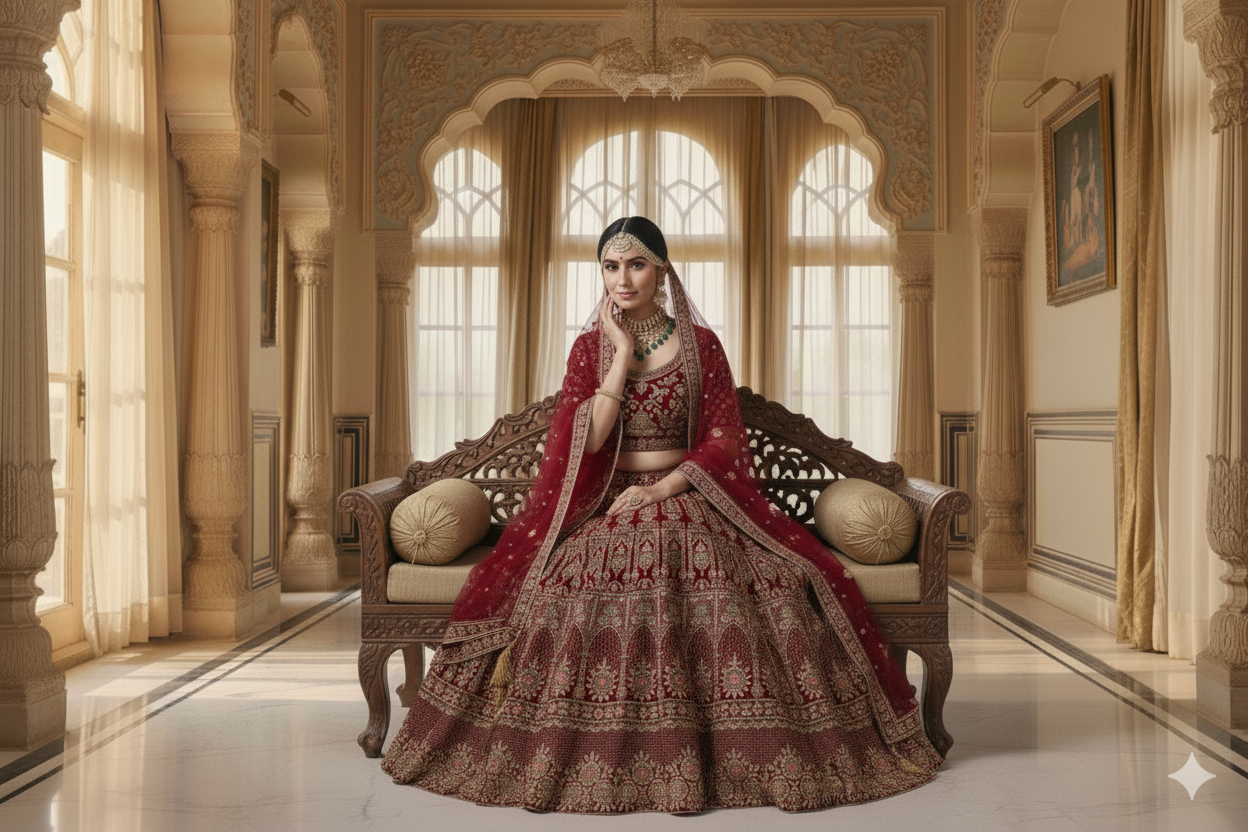 BRIDAL GHAGRA ODHNI