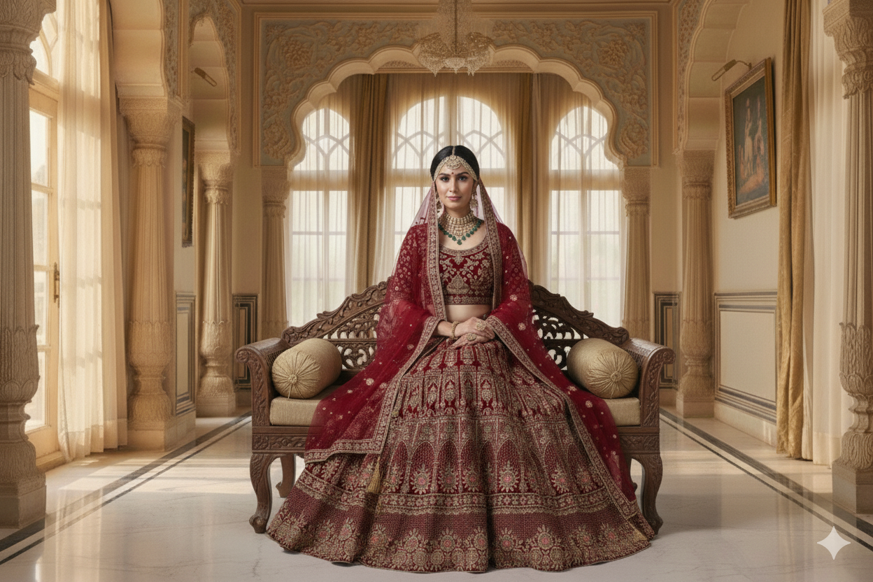 BRIDAL GHAGRA ODHNI