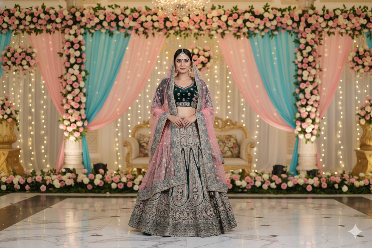 BRIDAL GHAGRA ODHNI