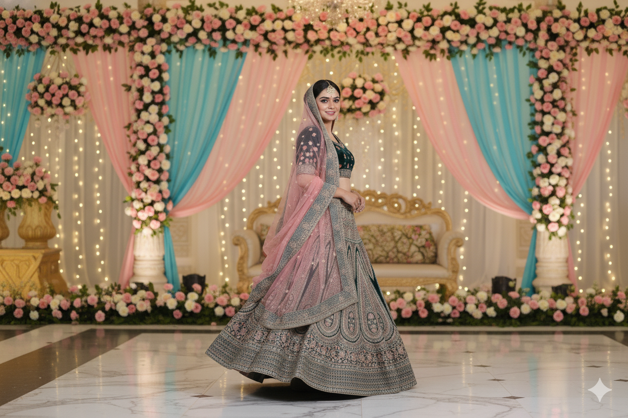 BRIDAL GHAGRA ODHNI