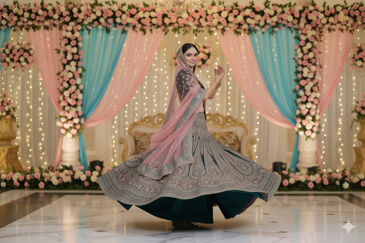 BRIDAL GHAGRA ODHNI