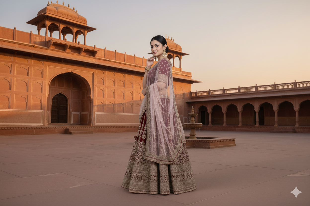 BRIDAL GHAGRA ODHNI