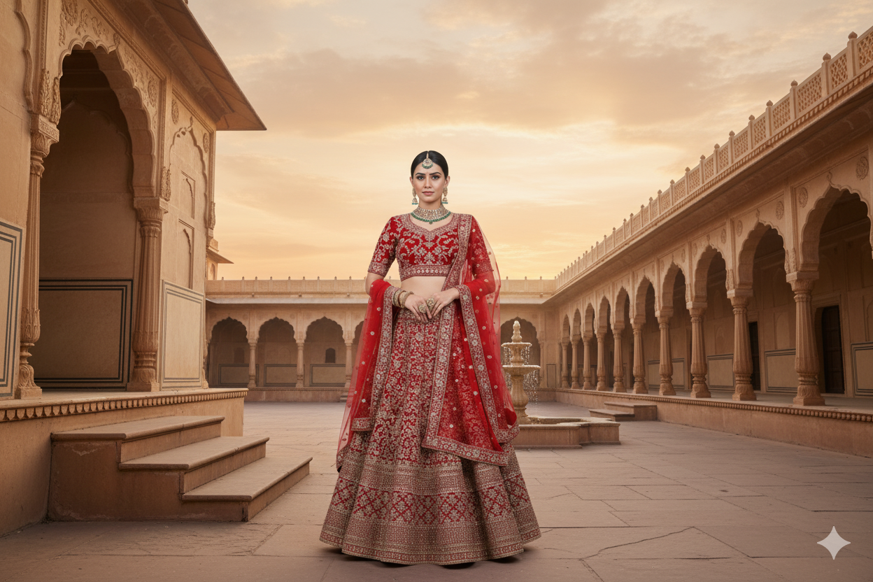 BRIDAL GHAGRA ODHNI