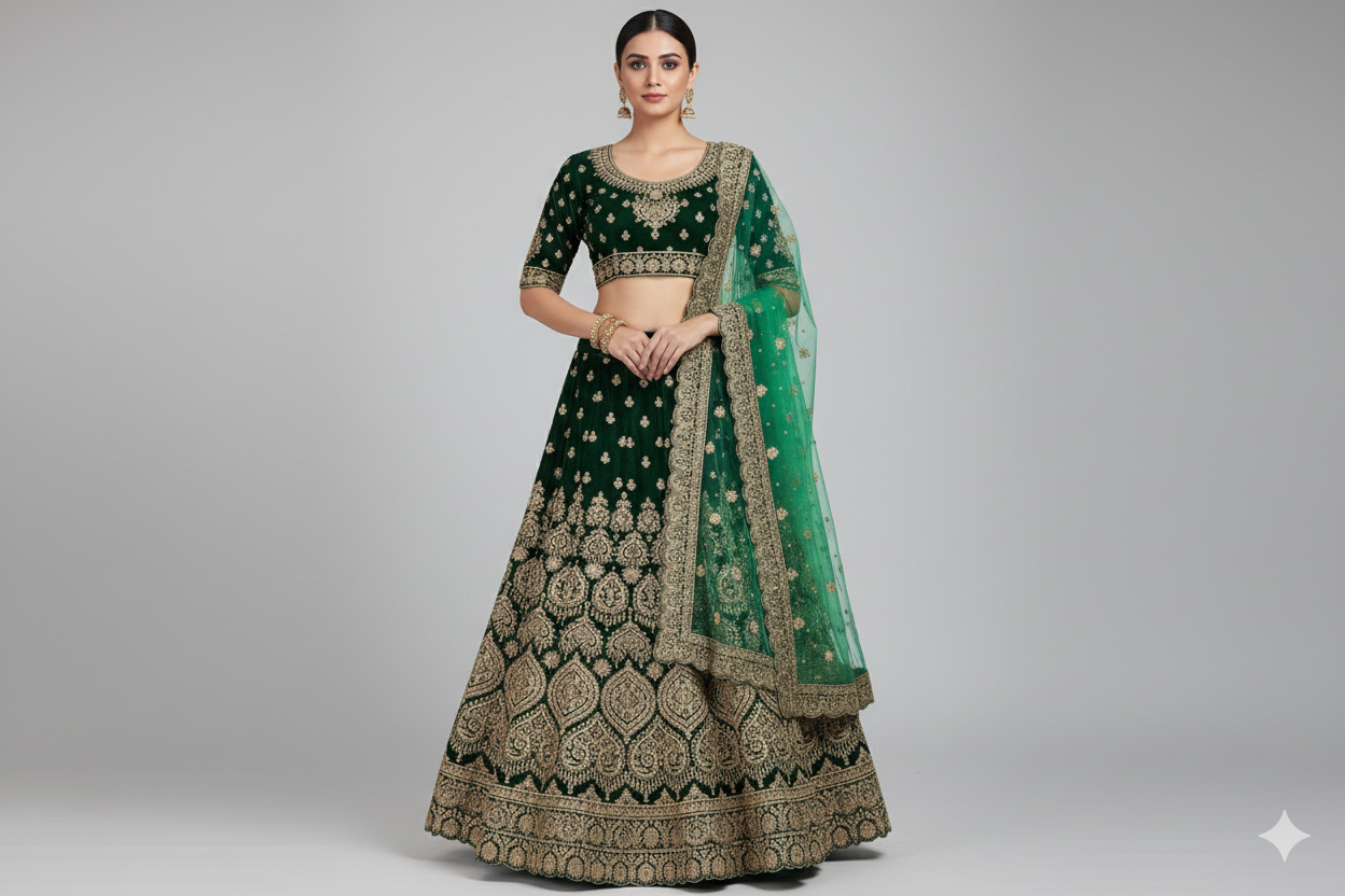 BRIDAL GHAGRA ODHNI