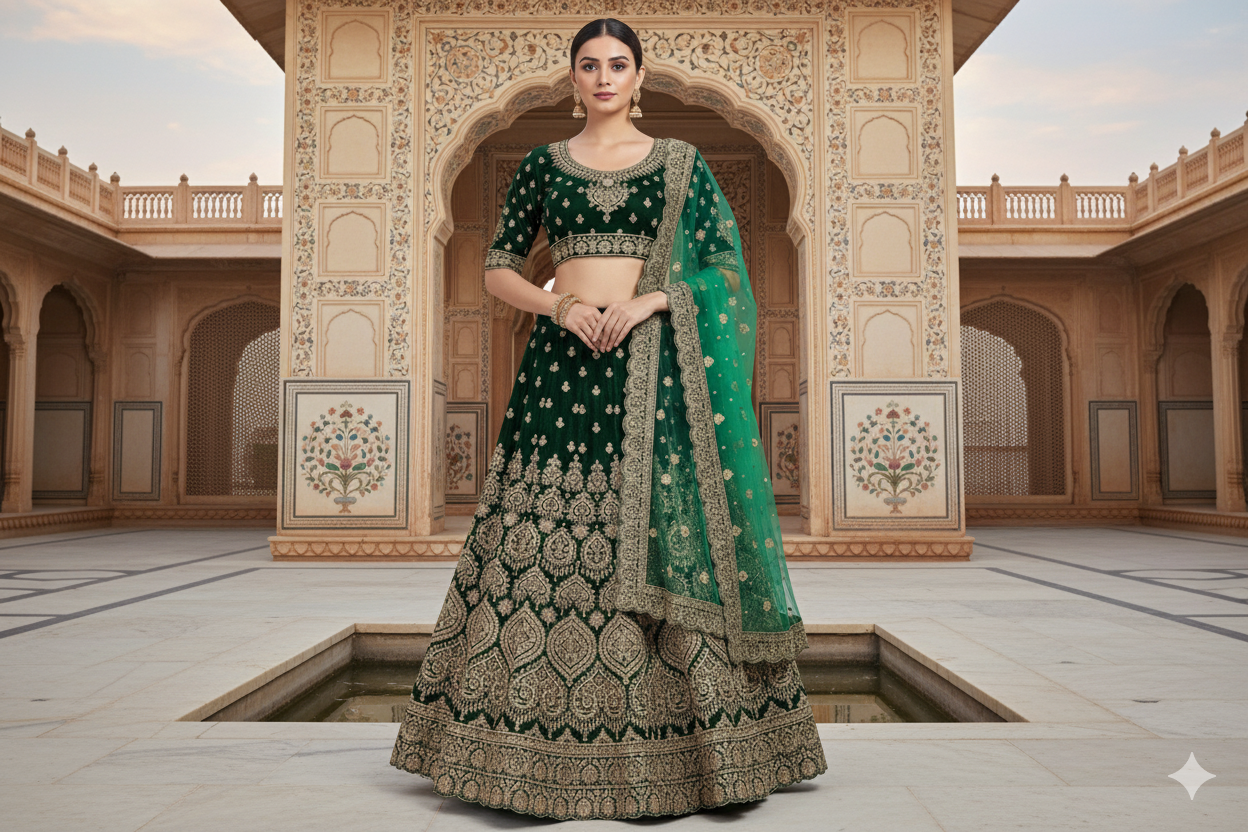 BRIDAL GHAGRA ODHNI
