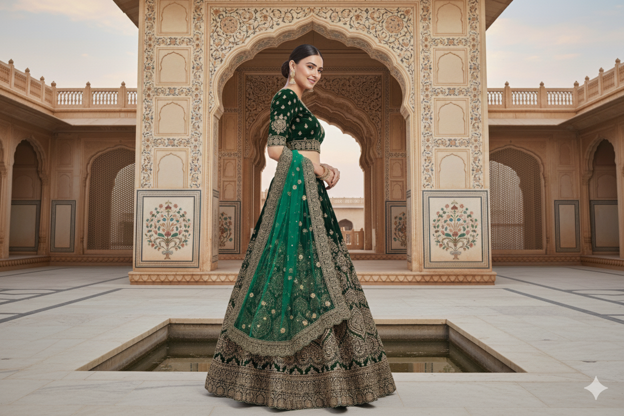 BRIDAL GHAGRA ODHNI