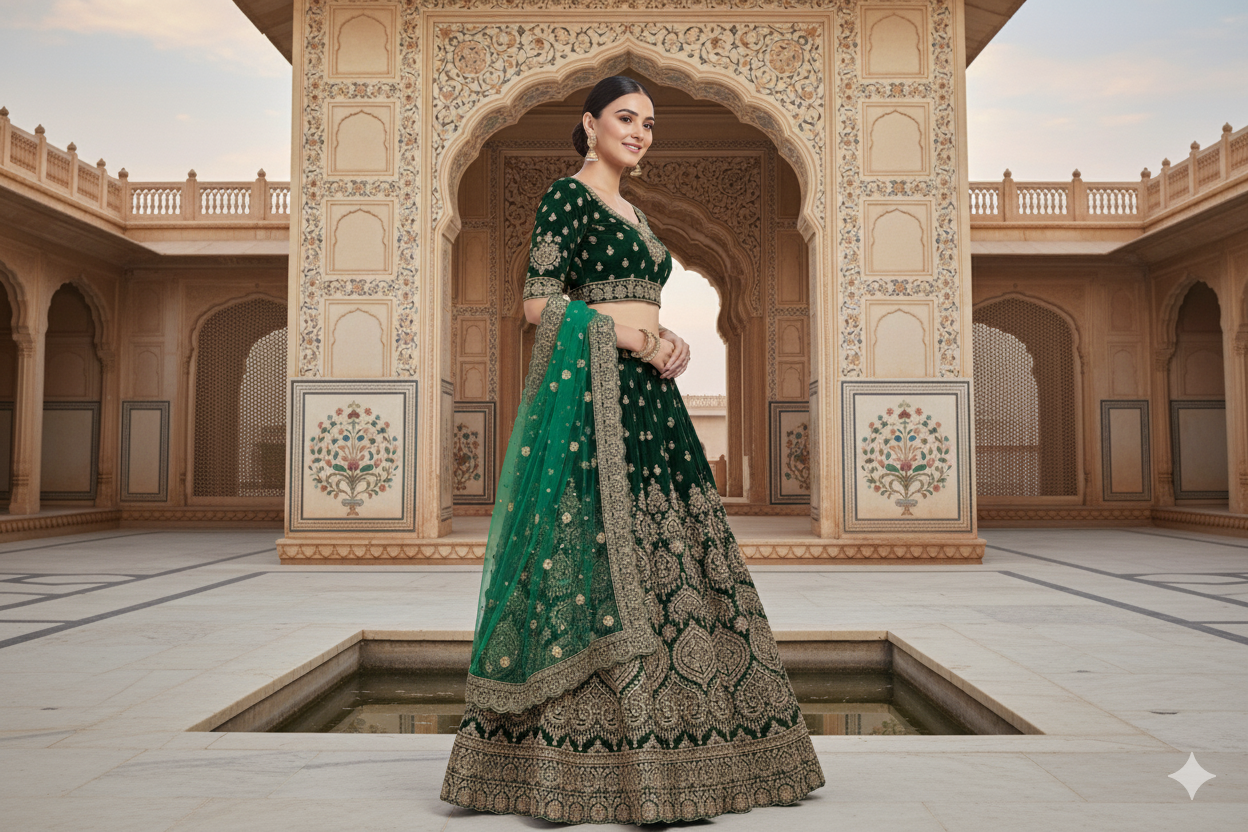 BRIDAL GHAGRA ODHNI