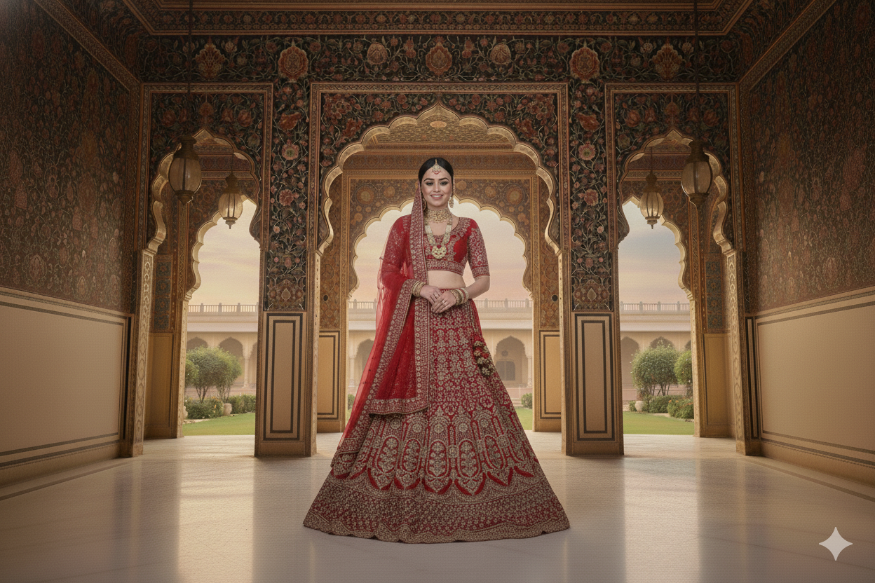 BRIDAL GHAGRA ODHNI