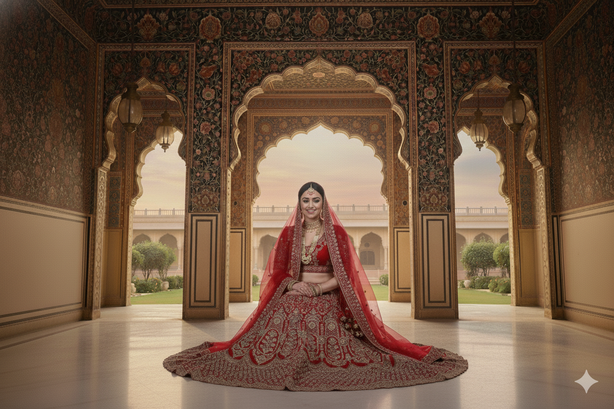 BRIDAL GHAGRA ODHNI